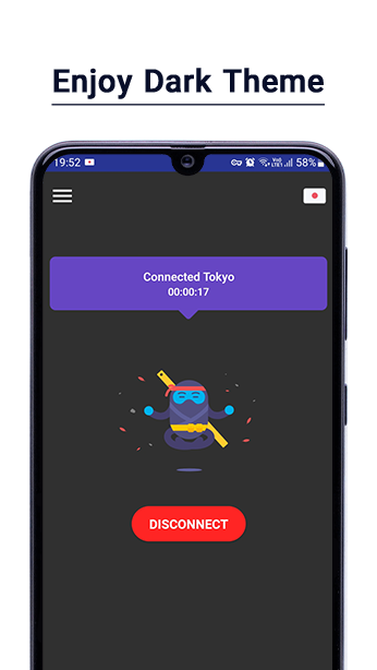 Ninja VPN – Faster, Safer Internet ဖန်သားပြင်ဓာတ်ပုံ 0