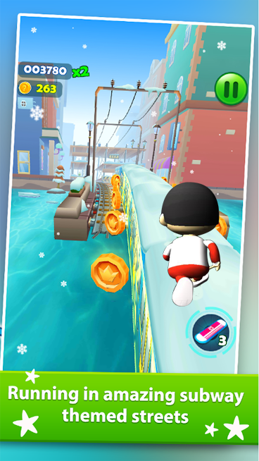 Subway Ryan Rush Runner 3D Tangkapan skrin 1