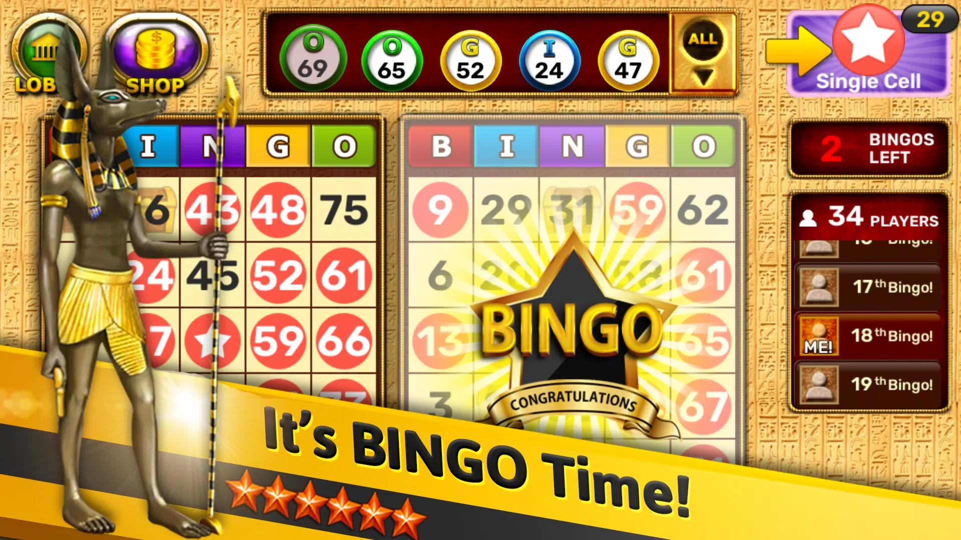 Bingo - Pharaoh's Way Screenshot 0