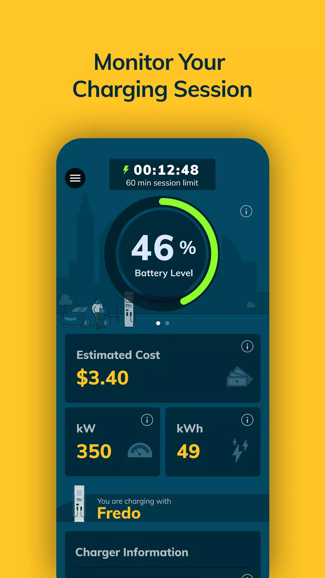 Schermata EVgo - Fast EV Charging 1