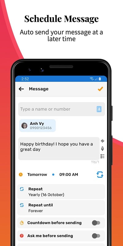 Auto Text ဖန်သားပြင်ဓာတ်ပုံ 1