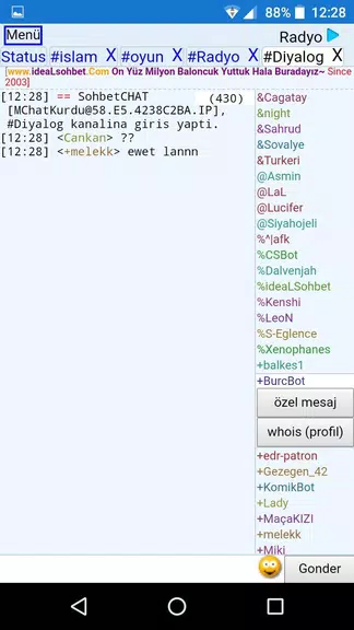 ChatKurdu Mobil Sohbet Captura de pantalla 1