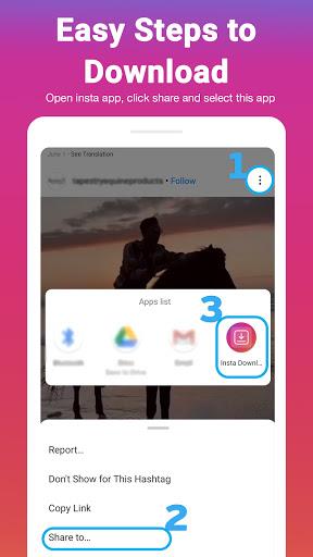 Schermata Video Downloader For Insta - IG Stories, Reels 1