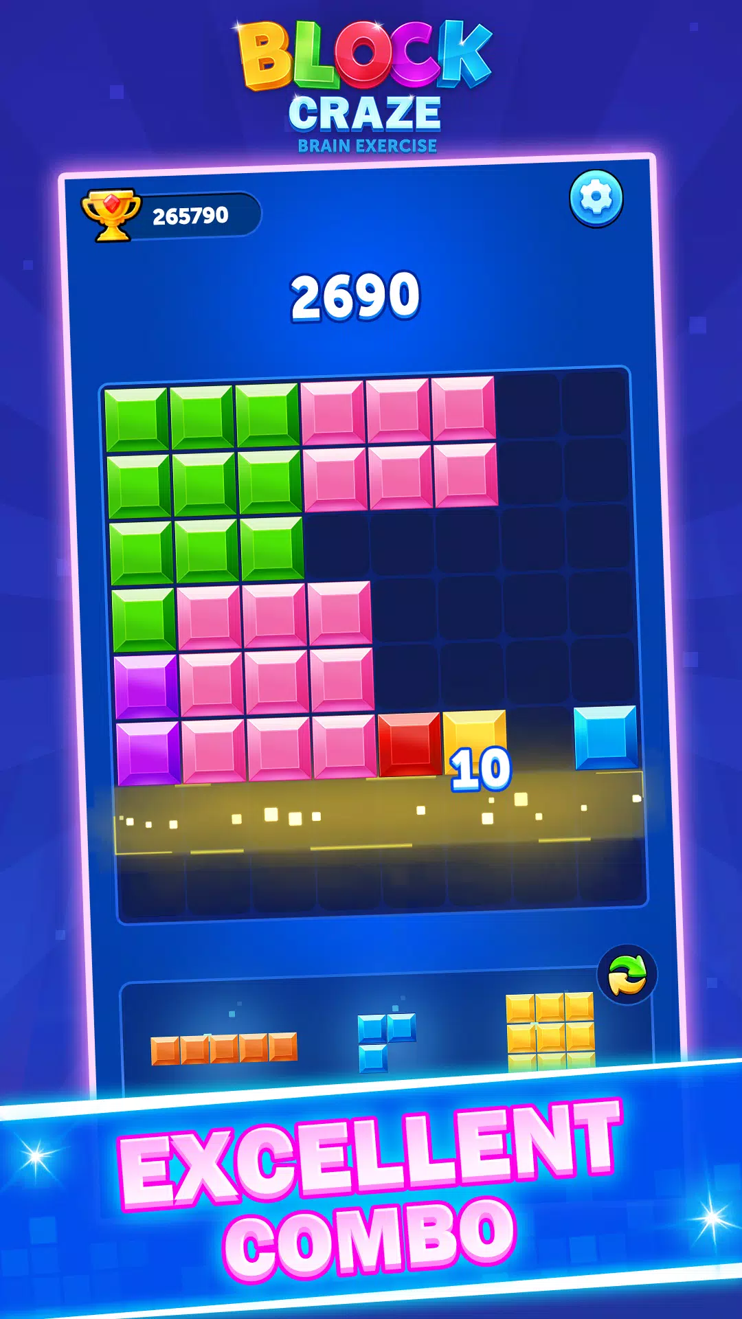 Block Craze：Brain Exercise Ảnh chụp màn hình 1