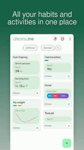 chrono.me - Lifestyle tracker Screenshot 0