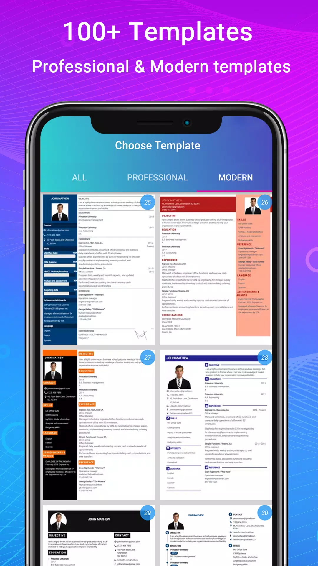 Resume Builder App, CV maker Screenshot 2