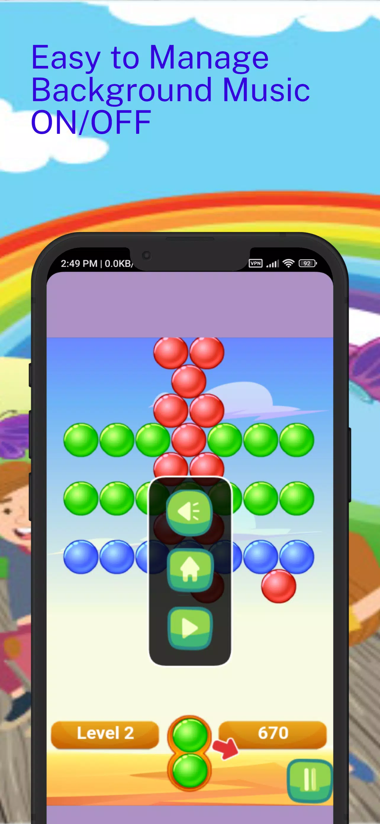 Sky Bubble Shooter : Rainbow Capture d'écran 3