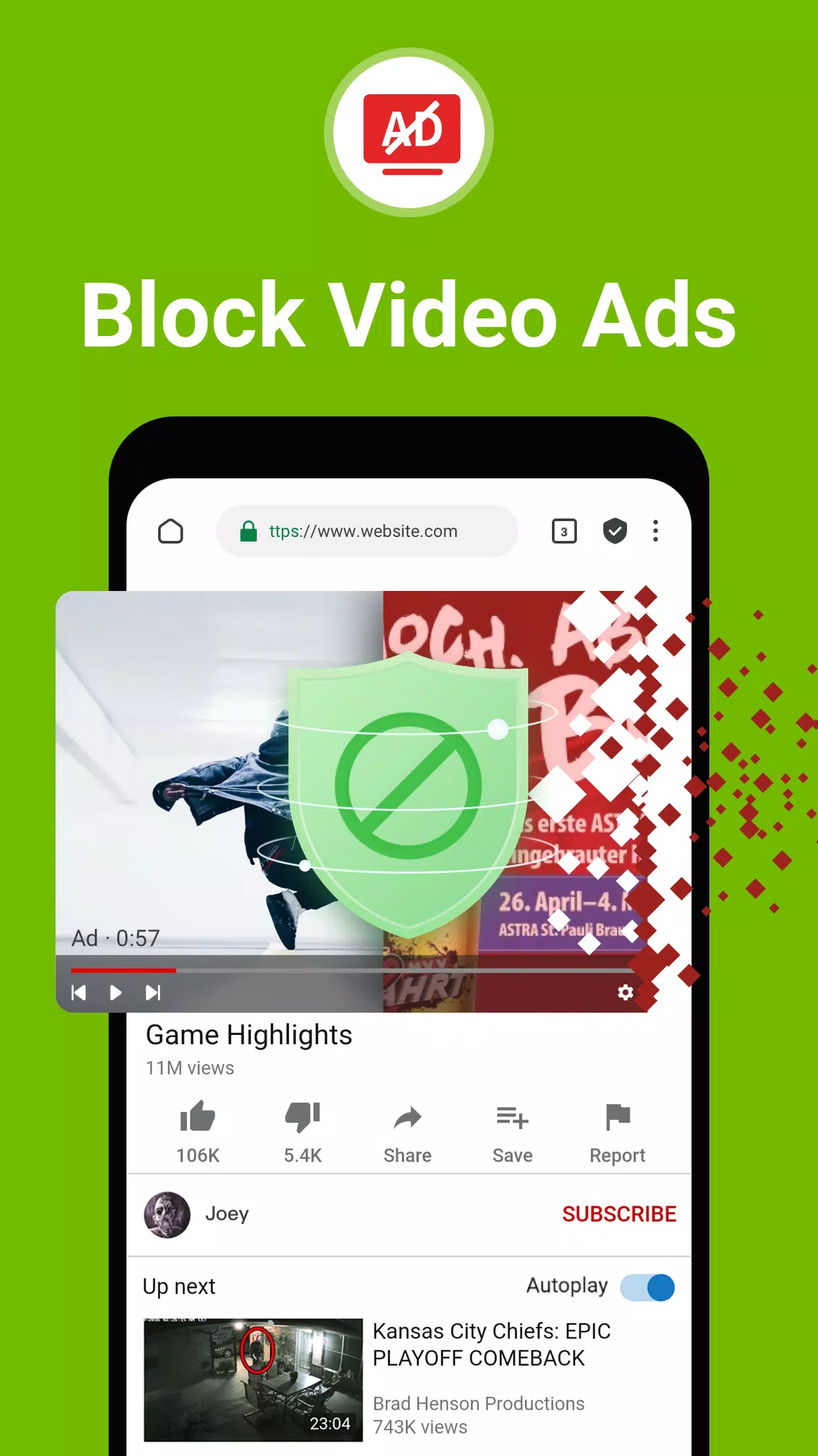 FAB Adblocker Browser:Adblock Schermafbeelding 0