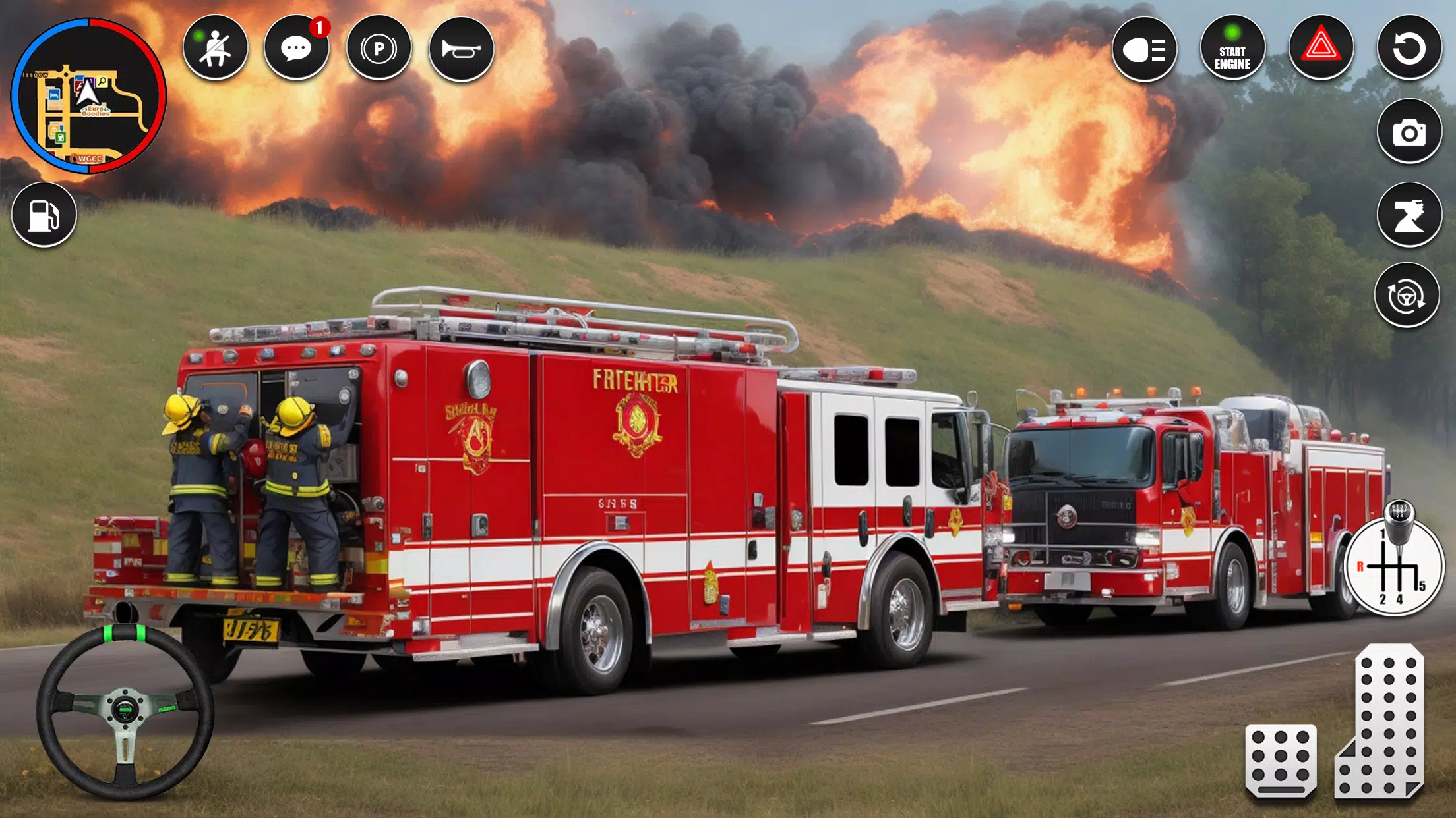 Fire Truck Rescue Sim Games 3d Schermafbeelding 3