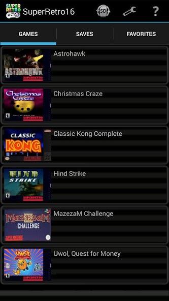 SuperRetro16 (SNES Emulator) Mod ภาพหน้าจอ 1