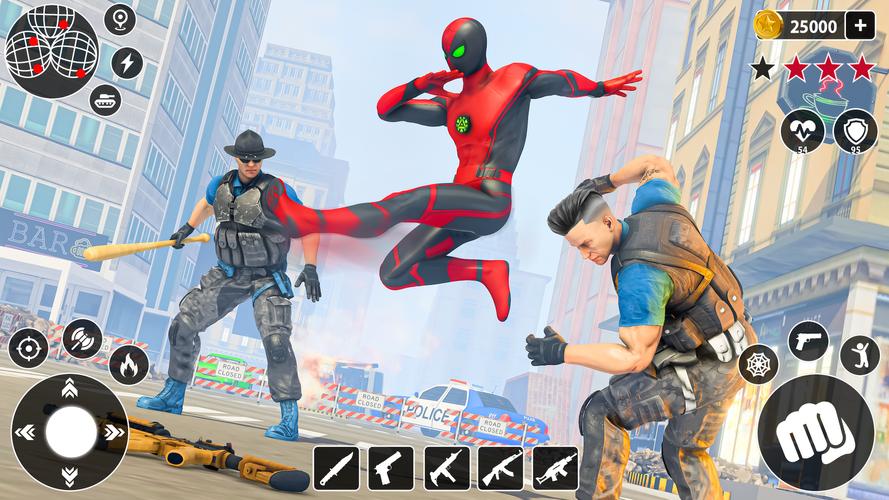 Rope Spider Hero: Spider Games 螢幕截圖 3