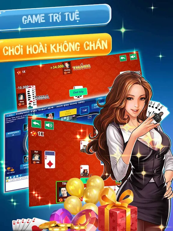Đánh  tiến lên OFFLINE - tien len mien nam スクリーンショット 0
