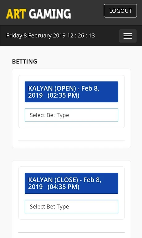 ART GAME - BETTING ภาพหน้าจอ 1