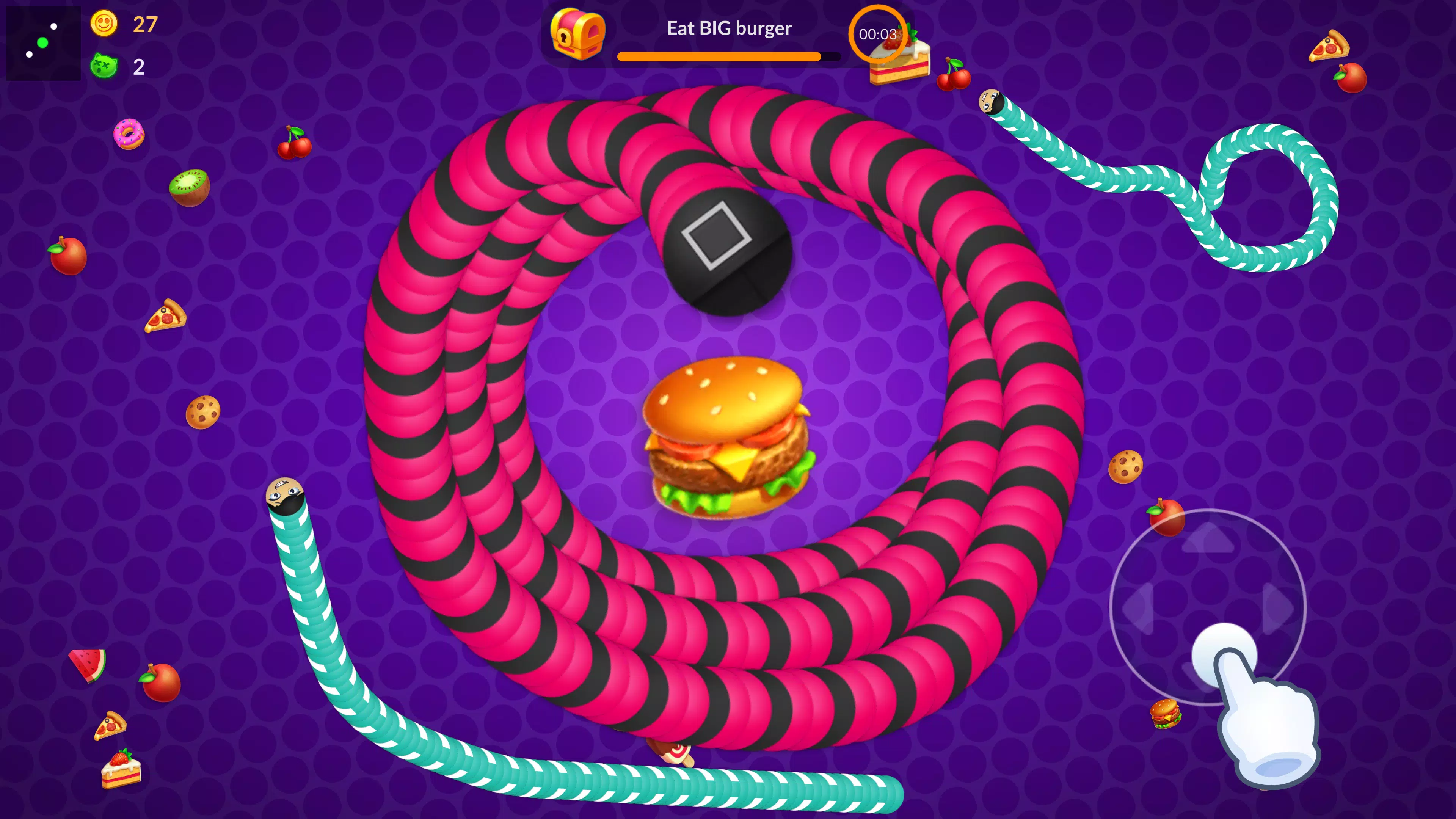 Snake vs Worms: Fun .io Zone Screenshot 0