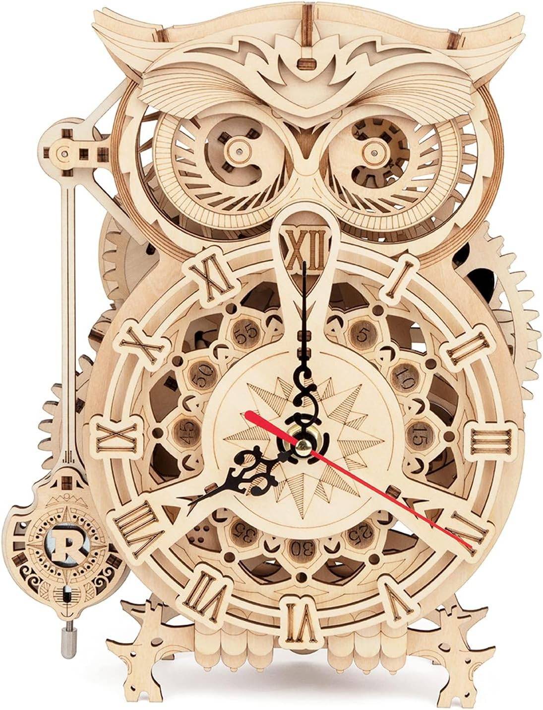 ROKR 3D Wooden Puzzles Owl Clock