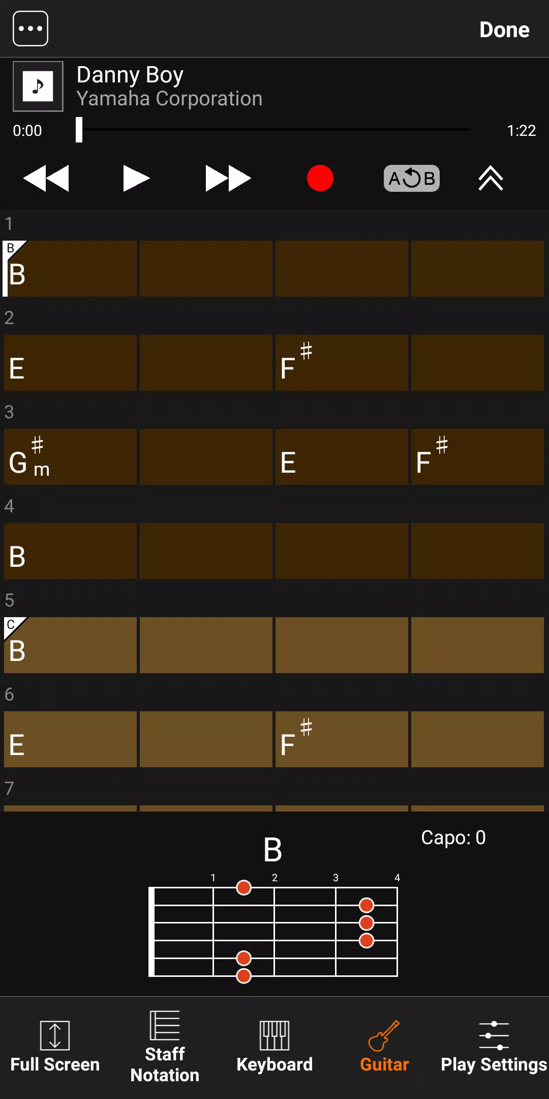 Chord Tracker 螢幕截圖 2