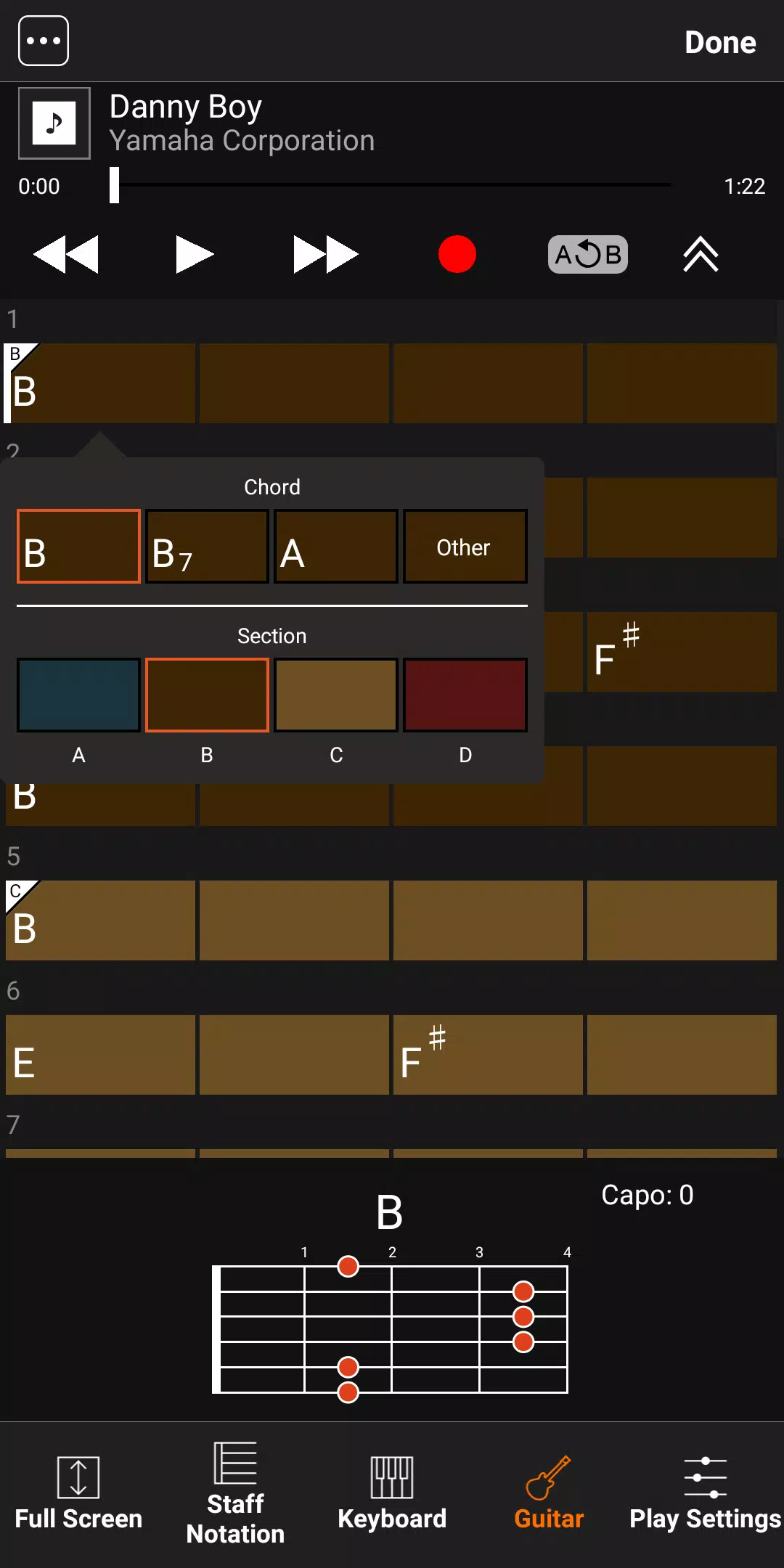 Chord Tracker 螢幕截圖 3