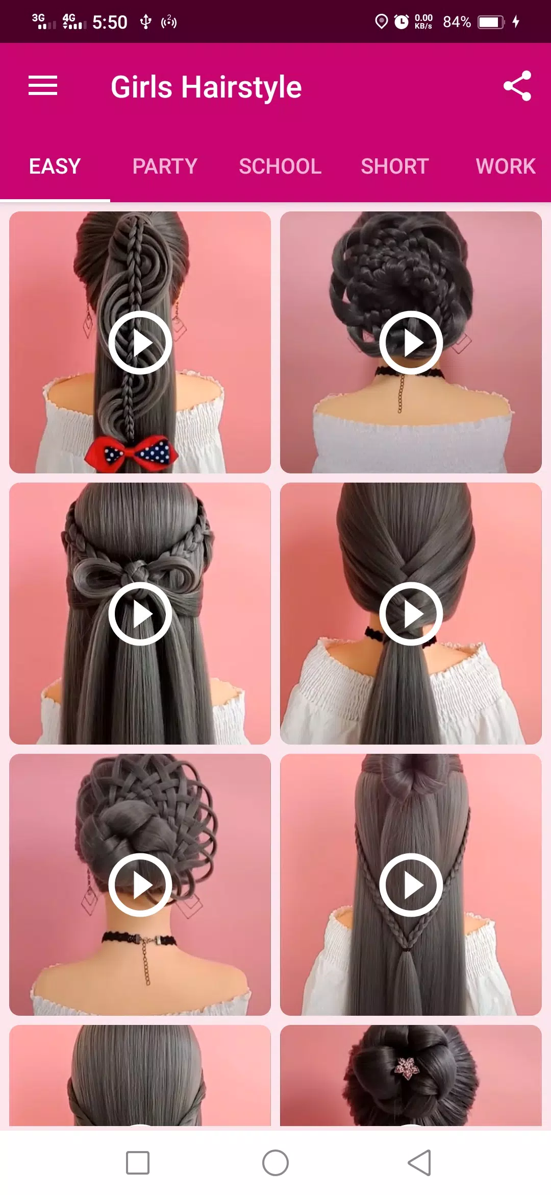 Girls Hairstyle Capture d'écran 0