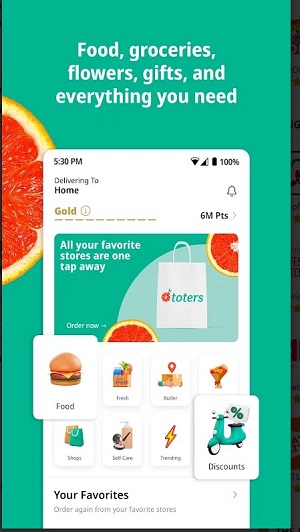 Toters: Food Delivery & More 스크린샷 0