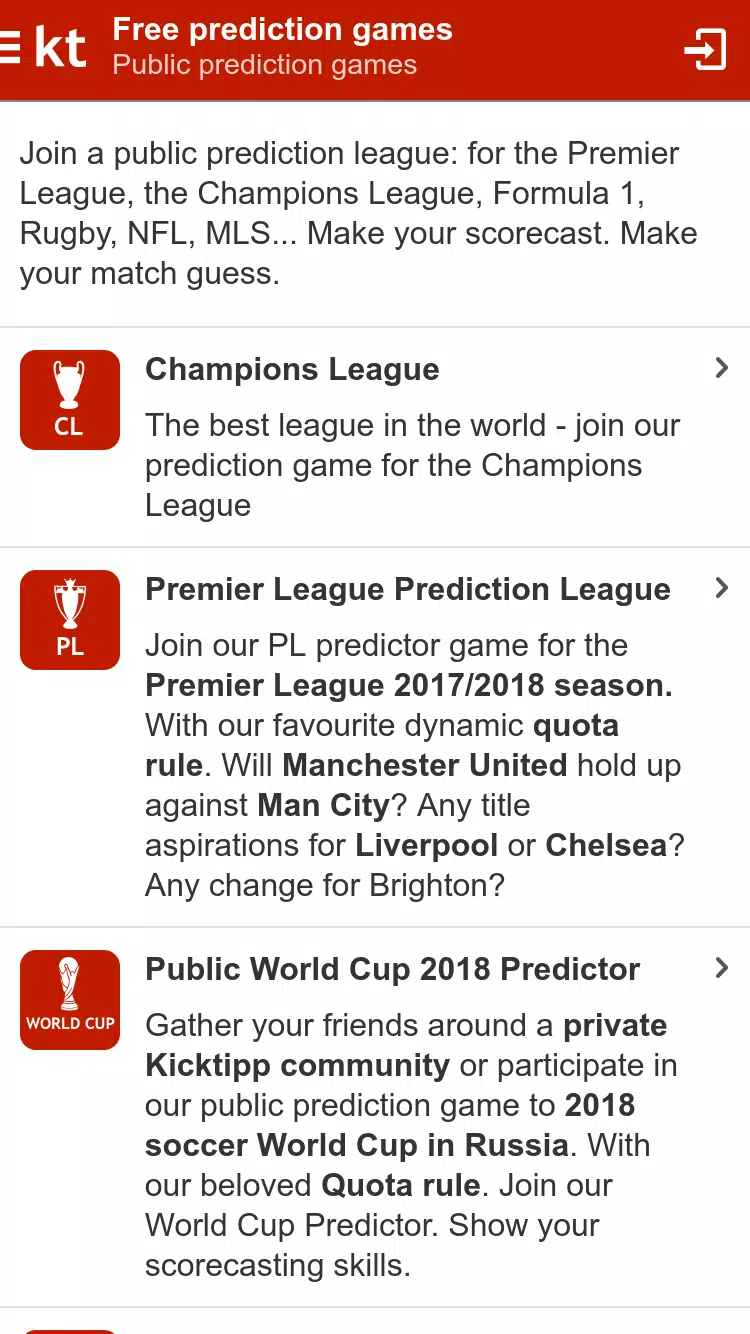 Kicktipp - The predictor game Screenshot 1