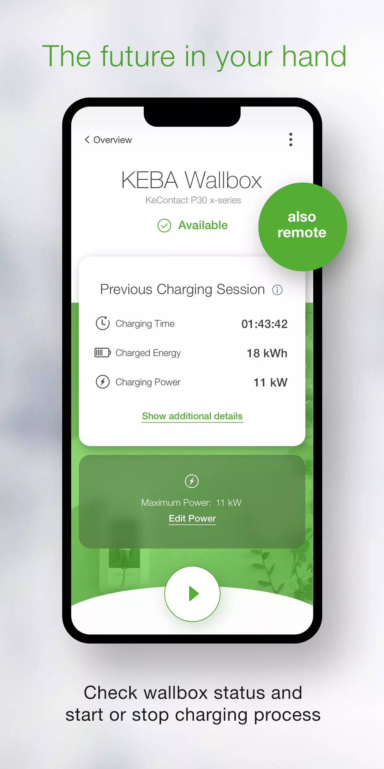 KEBA eMobility App ဖန်သားပြင်ဓာတ်ပုံ 0