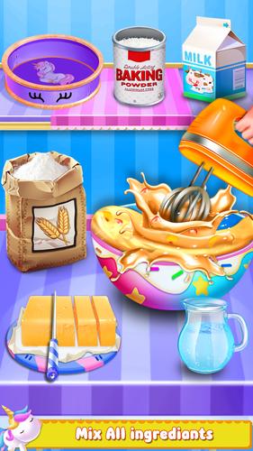 Unicorn Cake Maker-Bakery Game Скриншот 1