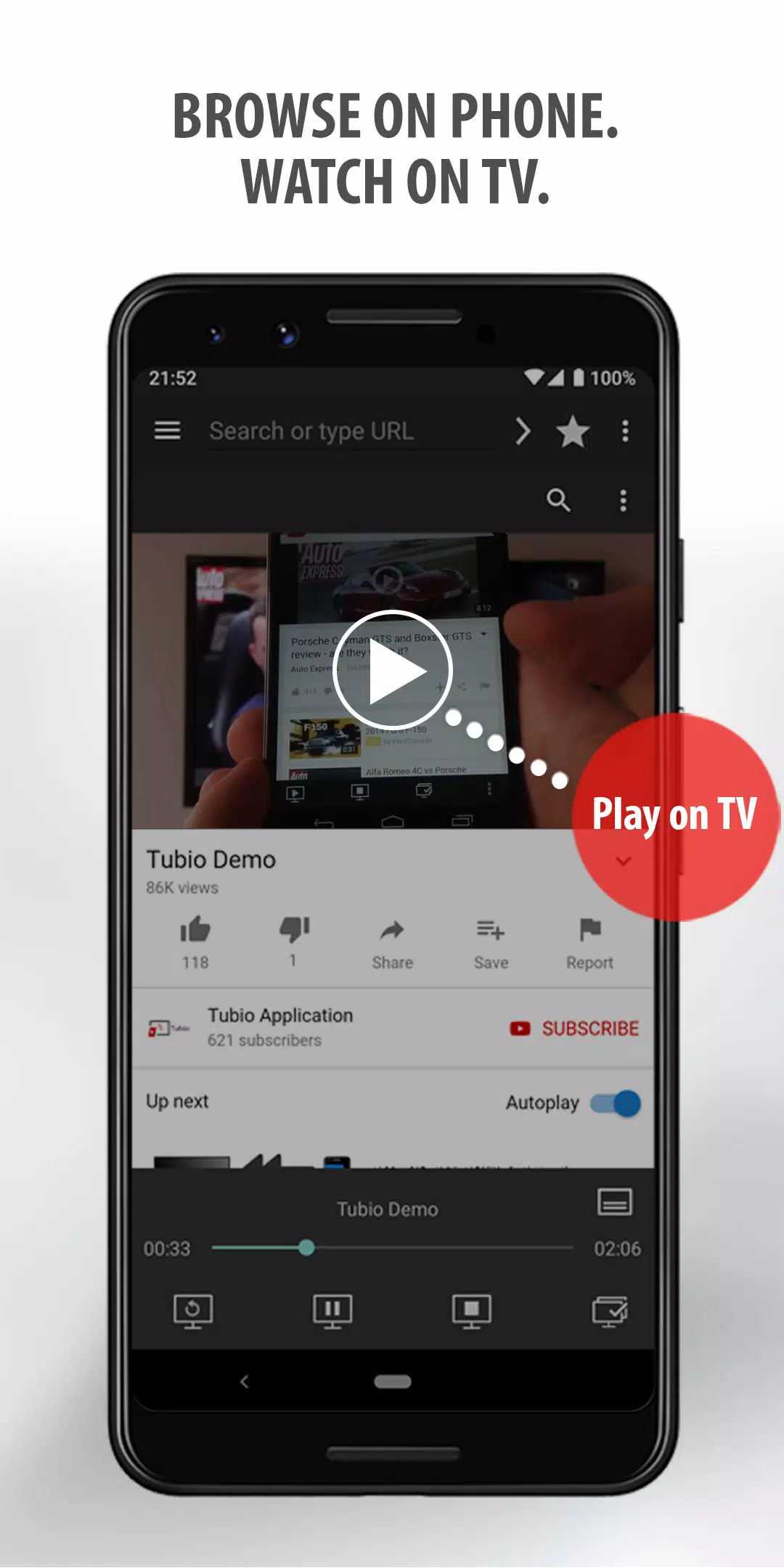 Tubio – Web-Videos auf dem TV Screenshot 1