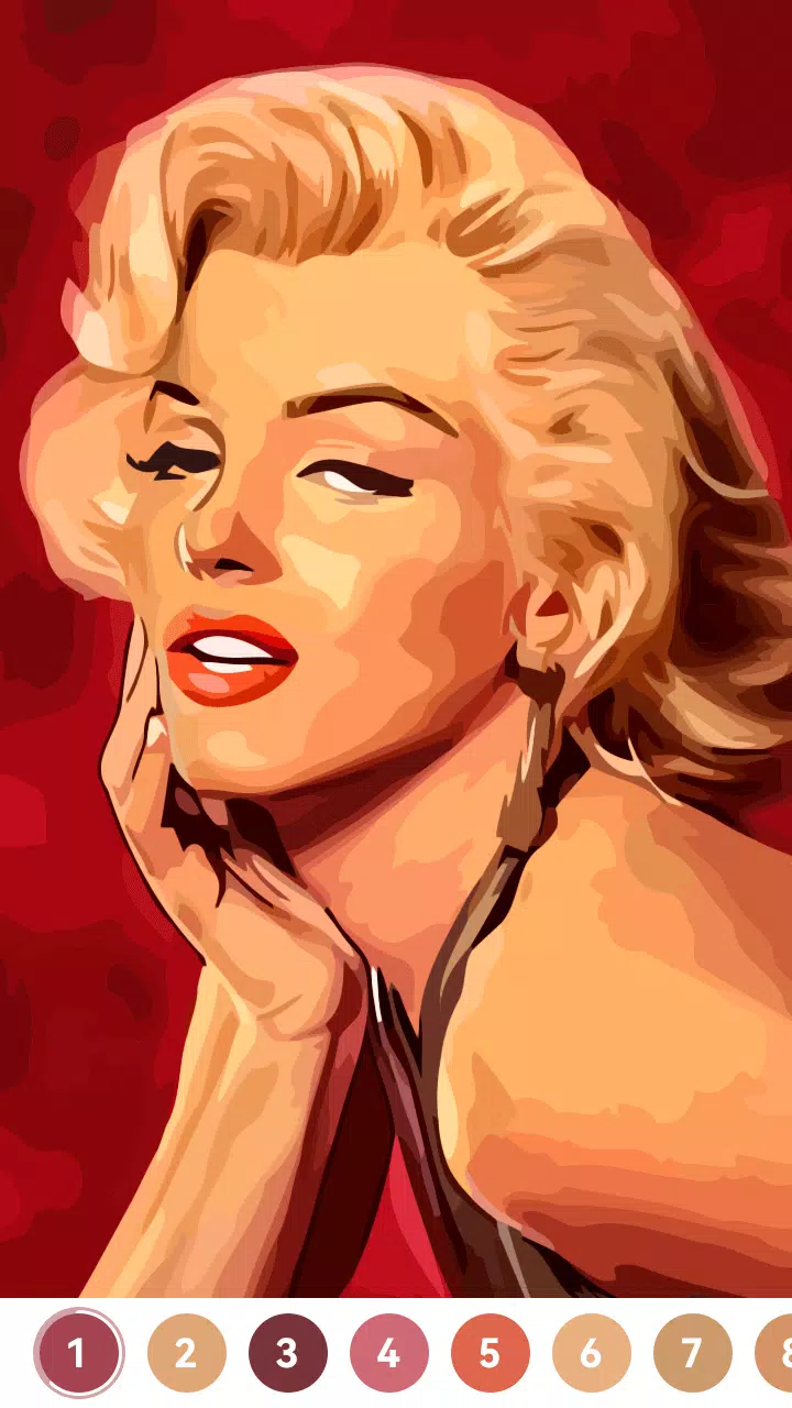 Celebrity Paint by Number Game Captura de pantalla 3