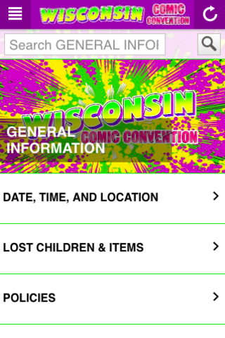 Wisconsin Comic Convention Schermafbeelding 1