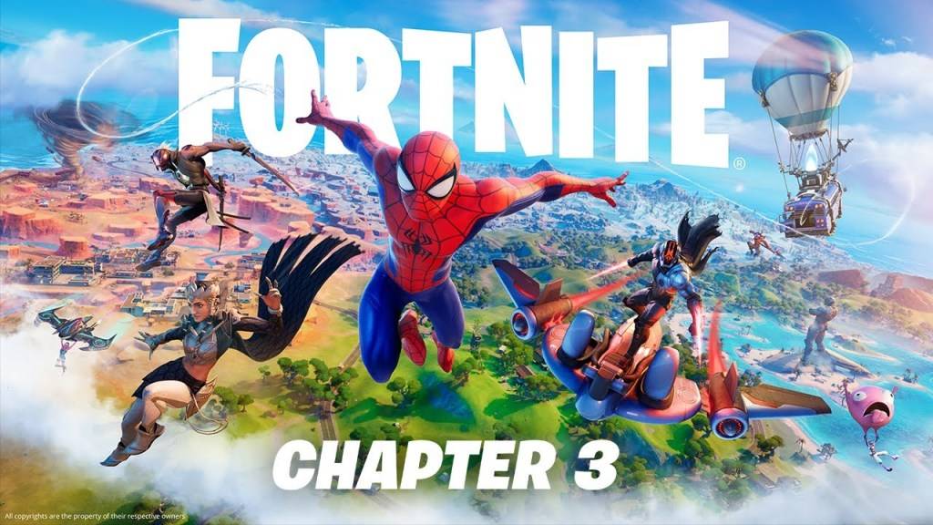 Fortnite Chapitre 3 Art clé avec Spider-Man