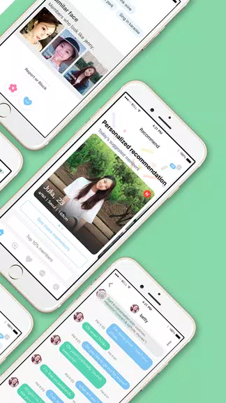 WowU– Face recognition Dating, Meet Singles & Chat 스크린샷 1