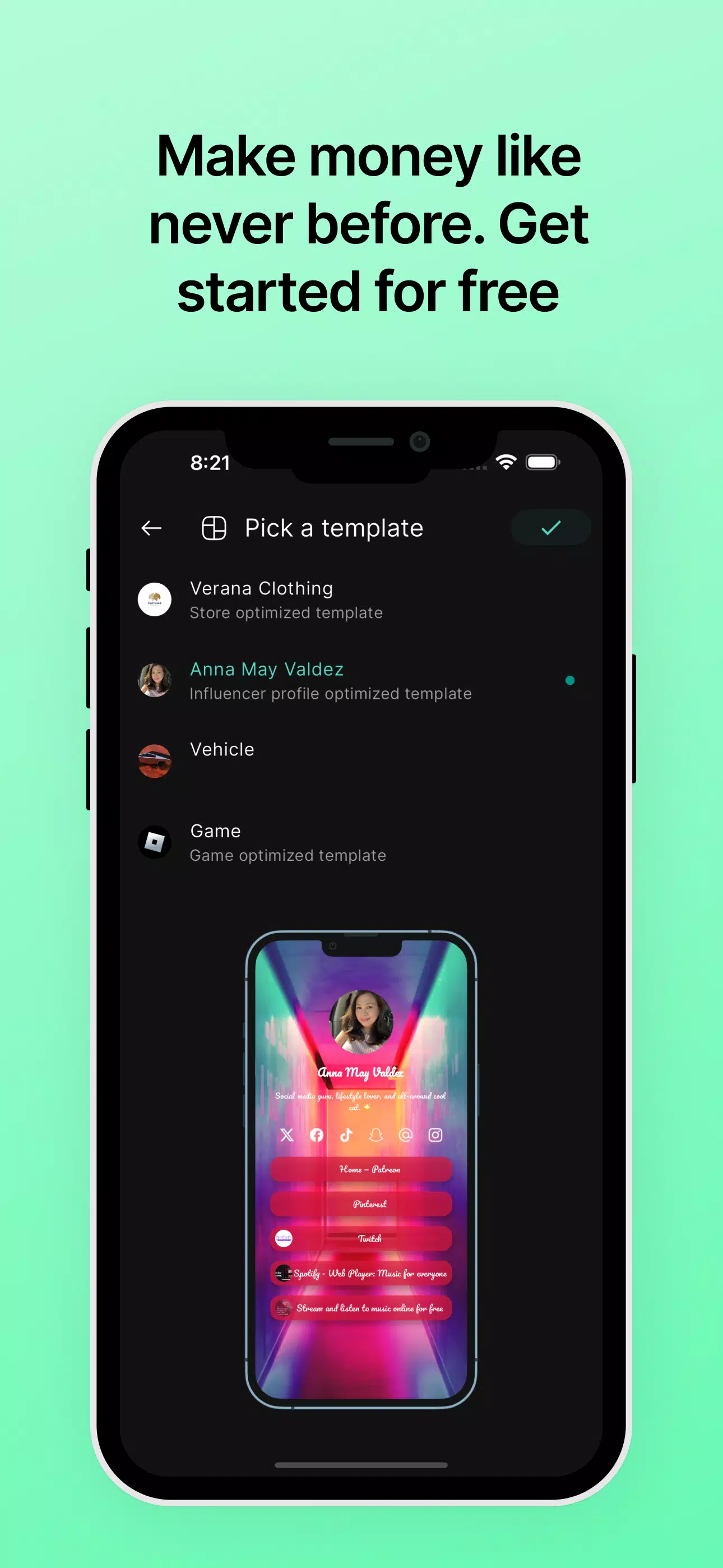 Linktree in Bio Site: NexLink 螢幕截圖 3