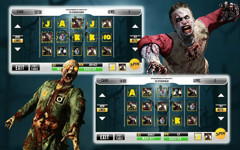 Casino Walking Zombie Slots Machine Captura de pantalla 3