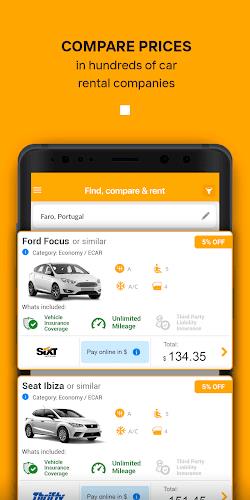 Rentcars: Car rental Screenshot 2