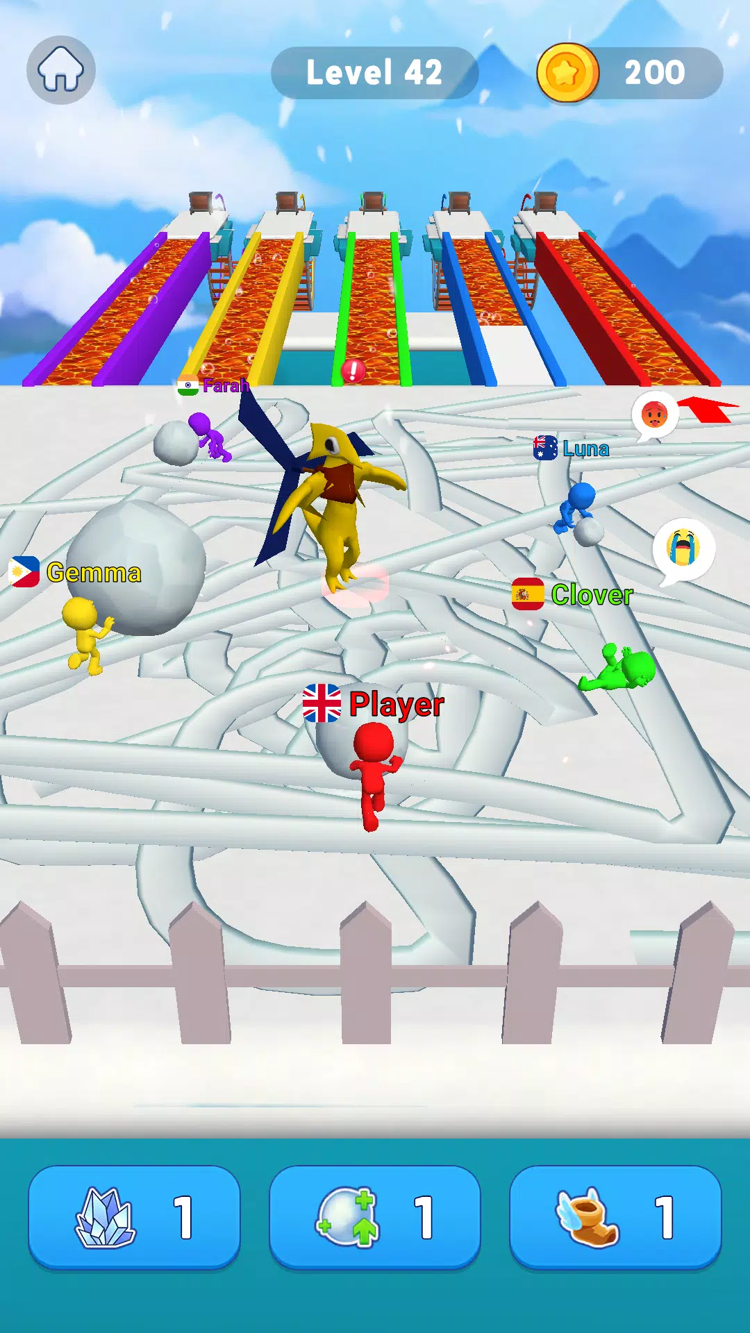 Snowball Race 3D: Ice Bridge ဖန်သားပြင်ဓာတ်ပုံ 1