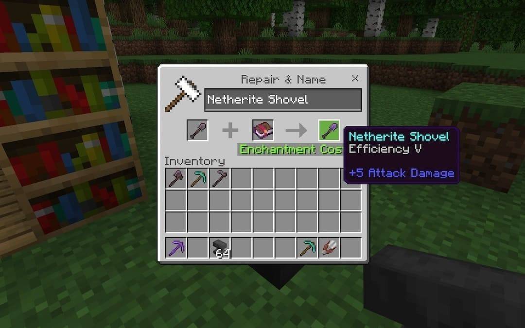 Minecraft enchanted Shovel