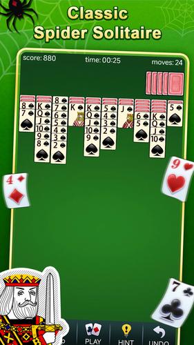 Spider Solitaire ဖန်သားပြင်ဓာတ်ပုံ 0