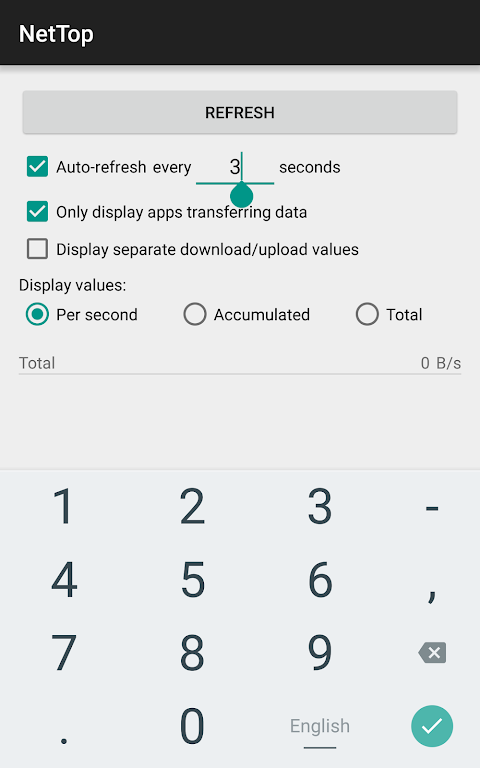 NetTop: RealTime Network Meter ဖန်သားပြင်ဓာတ်ပုံ 2