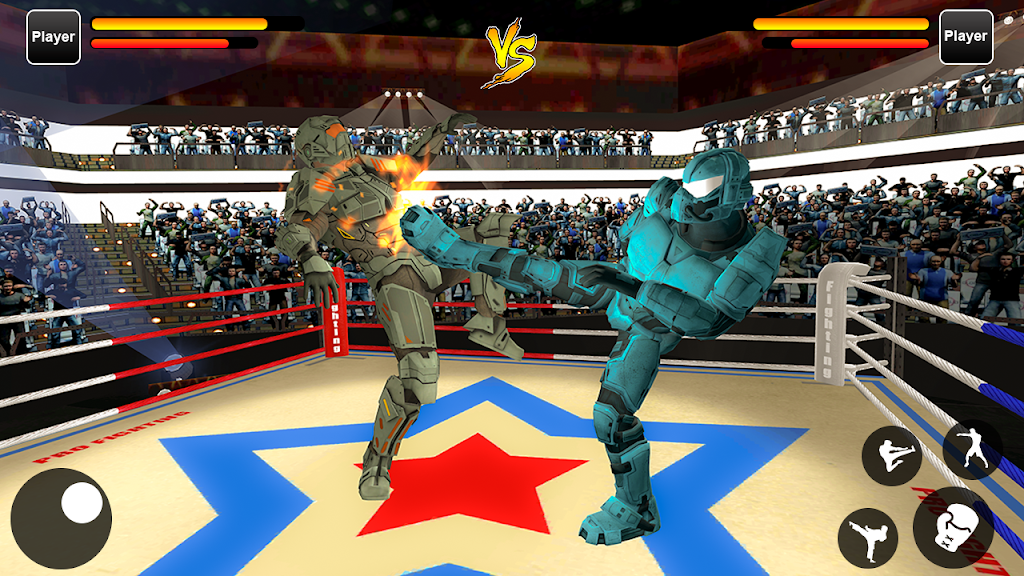 Robot Ring Fighting Real Robot VS Superhero Robot ภาพหน้าจอ 1