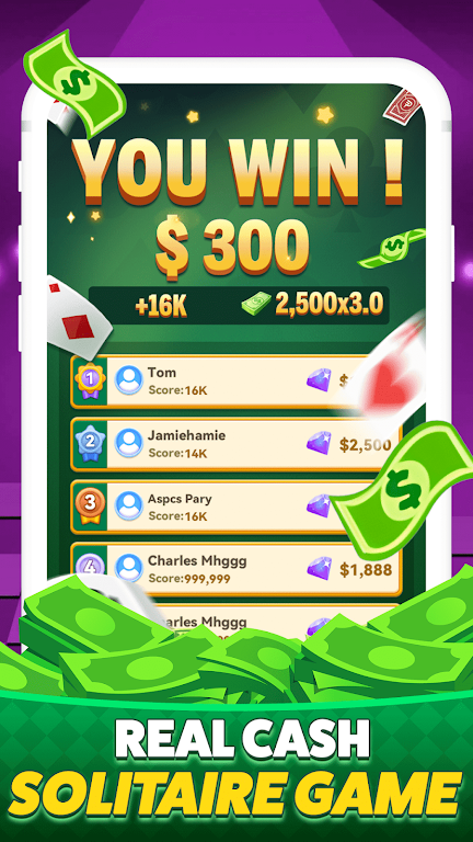 Solitaire Clash-Win Cash Скриншот 1