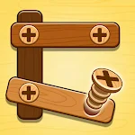 Wood Nuts Game: Unscrew Puzzle