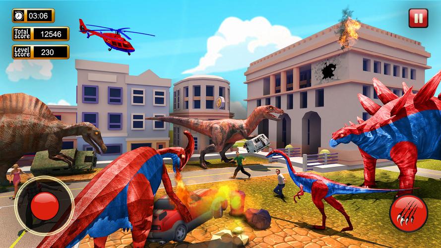 Dinosaur Games City Rampage ဖန်သားပြင်ဓာတ်ပုံ 2