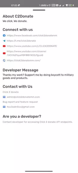 Click 2 donate Zrzut ekranu 3