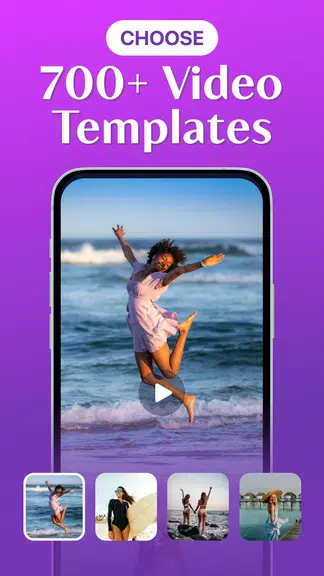 Template Video Maker & Editor Captura de pantalla 1