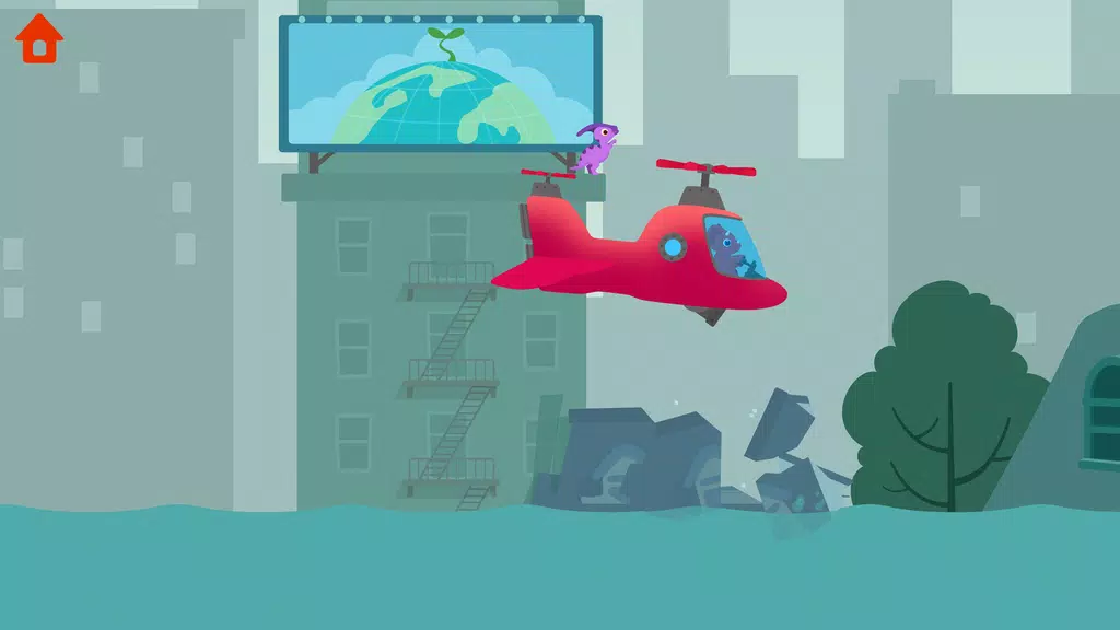 Dinosaur Helicopter Kids Games Schermafbeelding 0