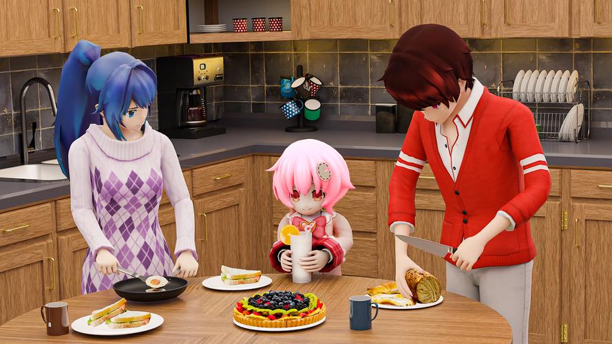 Anime Father Family Simulator স্ক্রিনশট 1