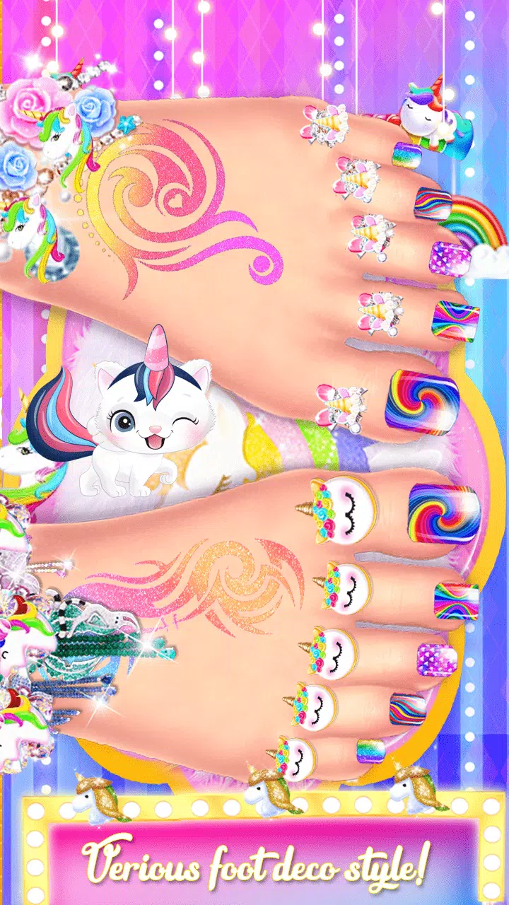 Unicorn Acrylic Nails Makeover Скриншот 2