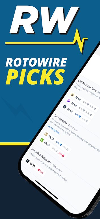 RotoWire Picks | Player Props Capture d'écran 0