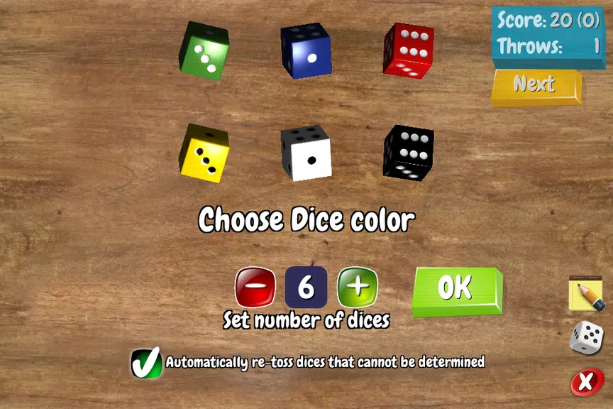 Pocket Dices 螢幕截圖 0