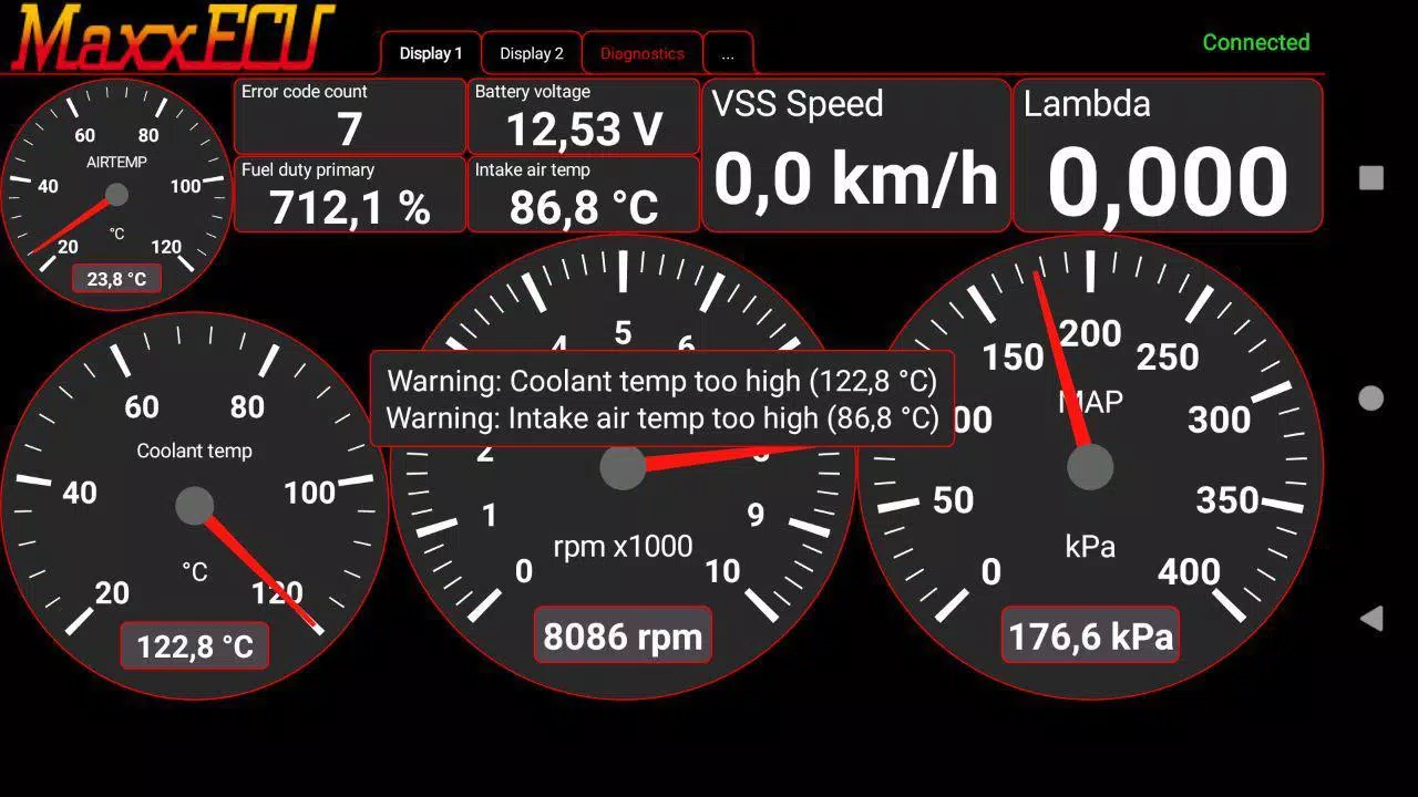 MaxxECU MDash Captura de pantalla 1